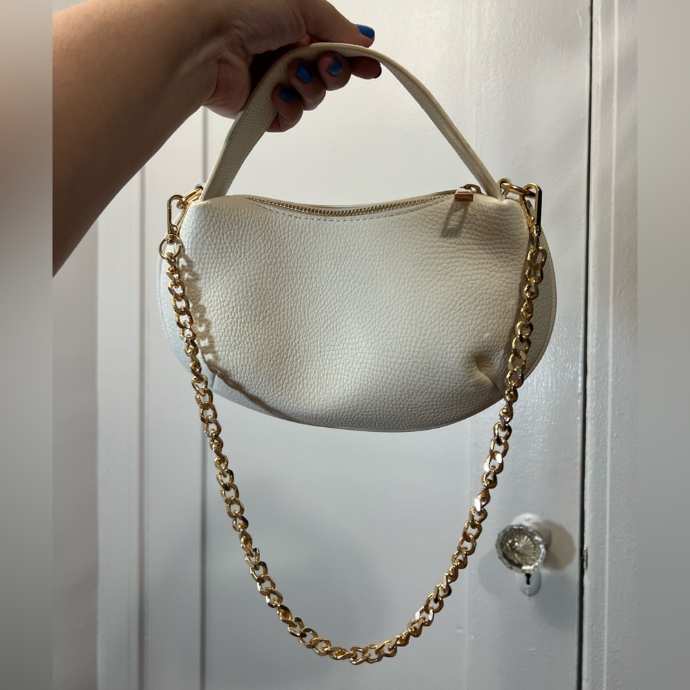 BNWOT Cream and Gold Small Handbag